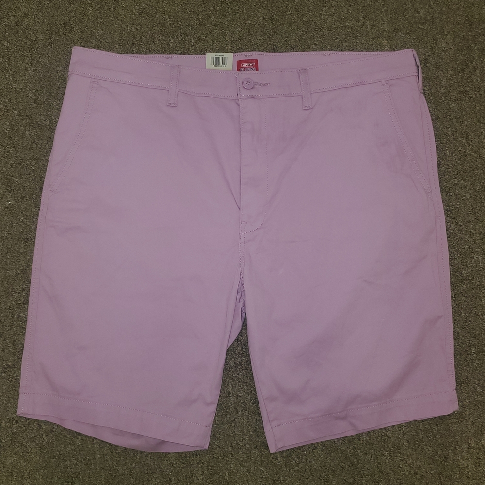 Levis XX Standard Taper Chino Shorts Men's 38 Stretch Twill Cotton Flat Front